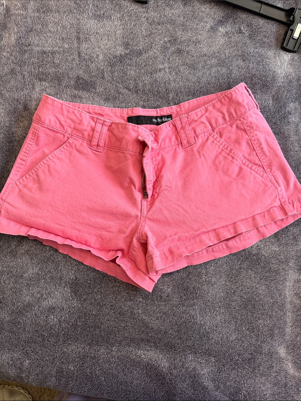 anchor blue Pink Cotton Jean Shorts